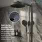 HEMOS BATHROOM FAUCET BRASS 3 MODE MIXER EXPOSED SHOWER SETS HM-19126-MG,GD