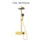 HEMOS BATHROOM FAUCET BRASS 3 MODE MIXER EXPOSED SHOWER SETS HM-19126-MG,GD