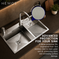 HEMOS SUS304 STEEL LAUNDRY SINK MATT SILVER HM-L6048,L8048