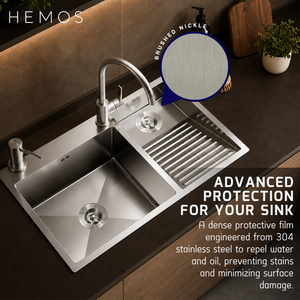 HEMOS SUS304 STEEL LAUNDRY SINK MATT SILVER HM-L6048,L8048