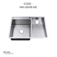HEMOS SUS304 STEEL LAUNDRY SINK MATT SILVER HM-L6048,L8048