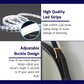 HEMOS 600/800/1000MM ALUMINIUM WALL HANGING WITH LEATHER STRAP LED ROUND MIRROR HM-YKH06,08,10