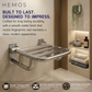 HEMOS BATHROOM SUS 304 WALL MOUNTED FOLDABLE SAFETY WALL STOOL SHOWER CHAIR HM-S034-MS