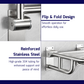 HEMOS BATHROOM SUS 304 WALL MOUNTED FOLDABLE SAFETY WALL STOOL SHOWER CHAIR HM-S034-MS