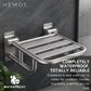 HEMOS BATHROOM SUS 304 WALL MOUNTED FOLDABLE SAFETY WALL STOOL SHOWER CHAIR HM-S034-MS
