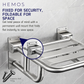 HEMOS BATHROOM SUS 304 WALL MOUNTED FOLDABLE SAFETY WALL STOOL SHOWER CHAIR HM-S034-MS