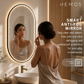 HEMOS BATHROOM MIRROR 800/1000MM ALUMINIUM LED OVAL MIRROR HM-YKO8050,10060