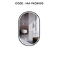 HEMOS BATHROOM MIRROR 800/1000MM ALUMINIUM LED OVAL MIRROR HM-YKO8050,10060