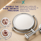HEMOS 8" LED WALL MOUNT MAKEUP MIRROR 3X MAGNIFY DOUBLE-SIDED 360° SWIVEL FOLDING MIRROR HM-89910-C