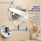 HEMOS 8" LED WALL MOUNT MAKEUP MIRROR 3X MAGNIFY DOUBLE-SIDED 360° SWIVEL FOLDING MIRROR HM-89910-C
