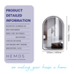 HEMOS BATHROOM MIRROR 800/1000MM ALUMINIUM LED ARCH DOOR MIRROR HM-YKA8050,10060