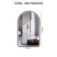 HEMOS BATHROOM MIRROR 800/1000MM ALUMINIUM LED ARCH DOOR MIRROR HM-YKA8050,10060