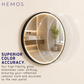 HEMOS BATHROOM MIRROR 600/800/1000MM ALUMINIUM LED ROUND MIRROR HM-YKB06,08,10