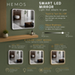 HEMOS BATHROOM MIRROR 800/1000/1200MM ALUMINIUM LED SQUARE MIRROR HM-YKC8060,10075,12075