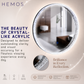 HEMOS BATHROOM MIRROR 600/800MM ACRYLIC LED DIAMOND FRAME MIRROR HM-YKD06,08