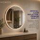 HEMOS BATHROOM MIRROR 600/800MM ACRYLIC LED DIAMOND FRAME MIRROR HM-YKD06,08