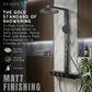 HEMOS BATHROOM FAUCET 4 MODE BRASS MIXER EXPOSED MATT GREY SHOWER SETS HM-19146-MG
