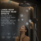 HEMOS BATHROOM FAUCET 4 MODE BRASS MIXER EXPOSED MATT GREY SHOWER SETS HM-19146-MG