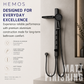 HEMOS BATHROOM FAUCET 3 MODE ALUMINIUM EXPOSED MATT GREY SHOWER SETS HM-26806-MG