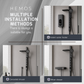 HEMOS BATHROOM FAUCET 3 MODE ALUMINIUM EXPOSED MATT GREY SHOWER SETS HM-26806-MG