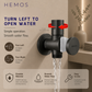 HEMOS PARTS SUS304 ANGLE VALVE WITH HOLDER HM-0238-MB,MG