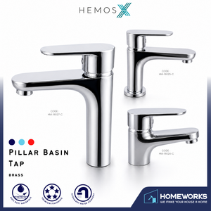 HEMOS BATHROOM FAUCET BRASS PILLAR BASIN COLD TAP HM-18025,18026,18027-C