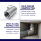 HEMOS SUS304 PIPE FITTING ADAPTOR FEMALE 1/2'' LONG ELBOW FT000123