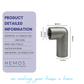 HEMOS SUS304 PIPE FITTING ADAPTOR FEMALE 1/2'' LONG ELBOW FT000123