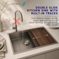 HEMOS SUS304 STEEL 1.0MM THICKNESS VOLCANO EMBOSSED WORKSTATION KITCHEN SINK HM-W6047-MS(EB)