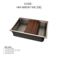 HEMOS SUS304 STEEL 1.0MM THICKNESS VOLCANO EMBOSSED WORKSTATION KITCHEN SINK HM-W6047-MS(EB)