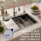 HEMOS SUS304 GRAIN EMBOSSED WORKSTATION KITCHEN SINK HM-WS7546,WS8048