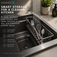 HEMOS SUS304 GRAIN EMBOSSED WORKSTATION KITCHEN SINK HM-WS7546,WS8048