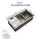 HEMOS SUS304 GRAIN EMBOSSED WORKSTATION KITCHEN SINK HM-WS7546,WS8048
