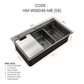 HEMOS SUS304 GRAIN EMBOSSED WORKSTATION KITCHEN SINK HM-WS7546,WS8048