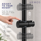 HEMOS SLIDING BAR HOLDER PUSH BUTTON ADJUSTABLE SHOWER RAIL HOLDER BATHROOM HAND SHOWER BRACKET HM-0101
