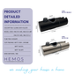 HEMOS SLIDING BAR HOLDER PUSH BUTTON ADJUSTABLE SHOWER RAIL HOLDER BATHROOM HAND SHOWER BRACKET HM-0101