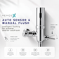HEMOS BRASS SENSOR FLUSH VALVE WATER CLOSET INJAP TANDAS TANPA SENTUHAN CHROME HM-19136-C