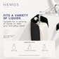 HEMOS ABS SOAP DISPENSER WALL MOUNTED DISPENSER LIQUID HAND WASH PUMP BLACK HM-0242-MB