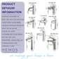 HEMOS BATHROOM FAUCET STAINLESS STEEL SUS 304 PILLAR BASIN COLD TAP KEPALA PAIP AIR BILIK MANDI