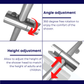 HEMOS BATHROOM FITTING SUS 304 SHOWER ADJUSTABLE BAR GELONGSOR PANCURAN (ROUND/SQUARE) HM-0052,0053