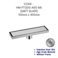 HEMOS BATHROOM FITTINGS SUS 304 TILES INSERT LONG DRAIN FLOOR TRAP GRATING INDOOR OUTDOOR HM-101
