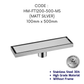 HEMOS BATHROOM FITTINGS SUS 304 TILES INSERT LONG DRAIN FLOOR TRAP GRATING INDOOR OUTDOOR HM-101