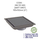 HEMOS BATHROOM FITTINGS SUS 304 TILES INSERT LONG DRAIN FLOOR TRAP GRATING INDOOR OUTDOOR HM-101