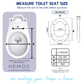 HEMOS HEAVY DUTY O SHAPE PP SOFT CLOSING SEAT COVER ADJUSTABLE HINGES PENUTUP TANDAS DUDUK HM-0113