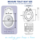HEMOS HEAVY DUTY O SHAPE PP SOFT CLOSING SEAT COVER ADJUSTABLE HINGES PENUTUP TANDAS DUDUK HM-0113