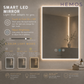 HEMOS 500/700MM ACRYLIC LED SQUARE BATHROOM MIRROR TOUCH CONTROL HM-YKL5070,7090
