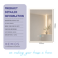HEMOS 500/700MM ACRYLIC LED SQUARE BATHROOM MIRROR TOUCH CONTROL HM-YKL5070,7090