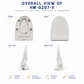 HEAVY DUTY PP MATERIAL SOFT CLOSE SEAT COVER C/W BIDET SPRAYER PENUTUP MANGKUK TANDAS 3500,6500,7500