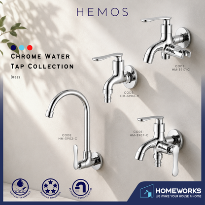 HEMOS BRASS BATHROOM FAUCET BIB TAP WATER TAP FITTING BATHROOM ACCESSORIES 39SERIES HM-3902-C