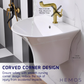 HEMOS BATHROOM CERAMIC WASH BASIN WALL MOUNTED ART BASIN VESSEL SINK PORCELAIN HM-631-W